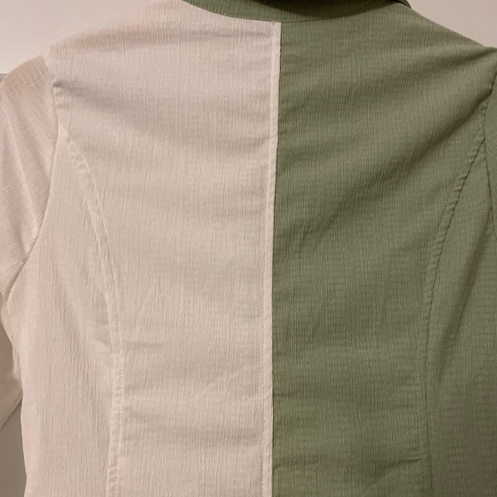 NWT Vestique Sharapova Two-Tone Gren and White Mini Dress - Picture 13 of 14